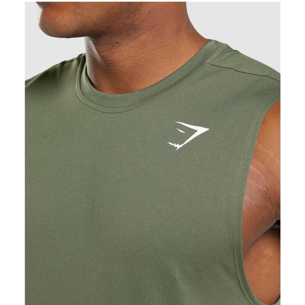 Gymshark Men's Sleeveless Top in Olive